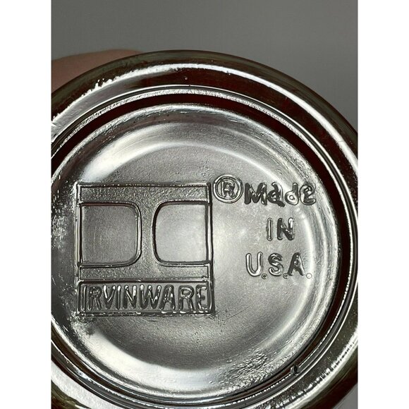 Irvinware Glass Bar Drink Recipe Shaker Red Clear 6" Vintage MCM - Picture 6 of 10